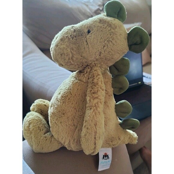 Jellycat London Green Bashful Dino Dinosaur Plush Soft Toy Stuffed Animal - Picture 11 of 11